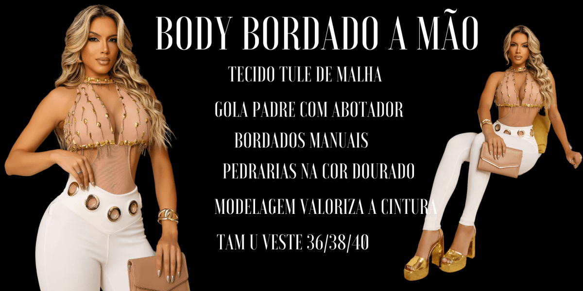 BODY THALIA NUDE BORDADO