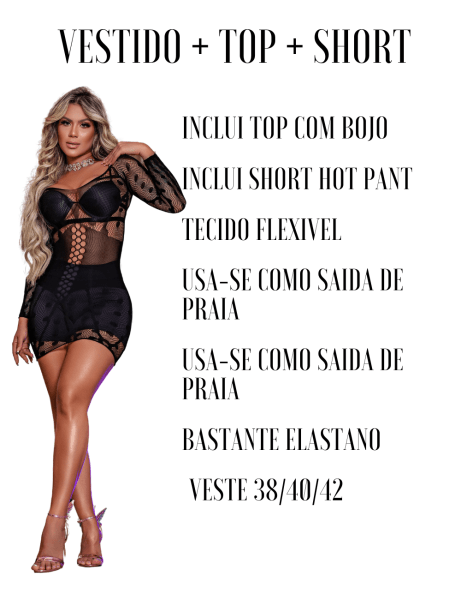 VESTIDO YOHANA +TOP+SHORT